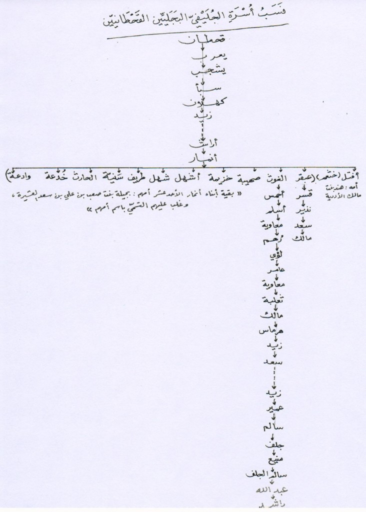 شجرة عمود نسب الأسرة 2